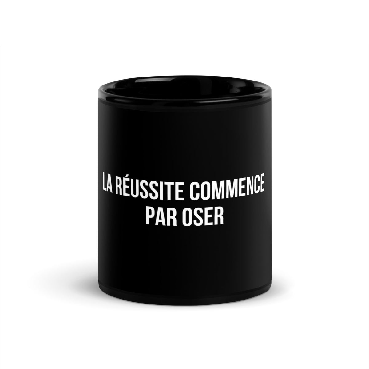Mug noir de face — La Réussite commence par oser