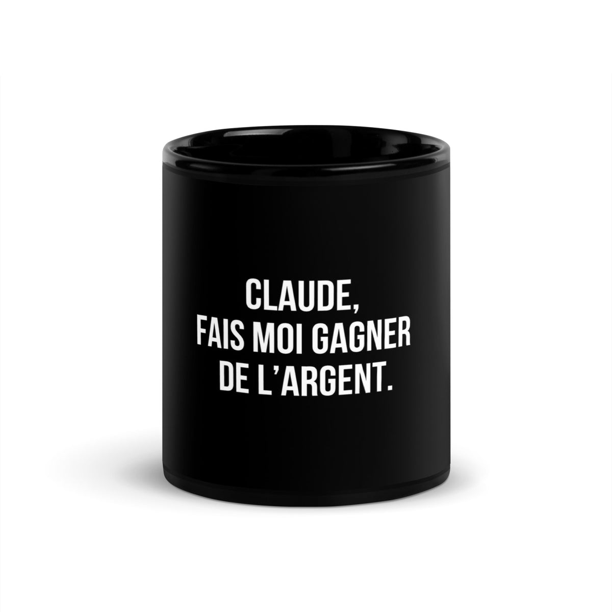 Mug noir de face — Claude, fais moi gagner de l’argent