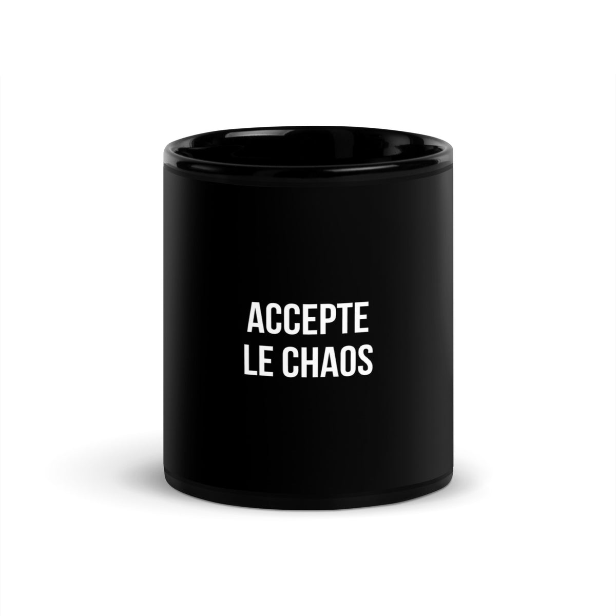 Mug noir de face — ACCEPTe le chaos