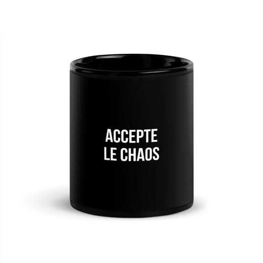 Mug noir de face — ACCEPTe le chaos