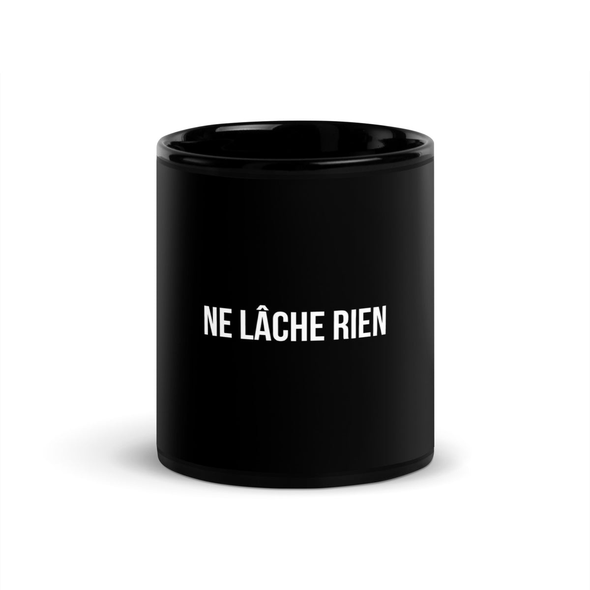Mug noir de face — Ne lâche rien