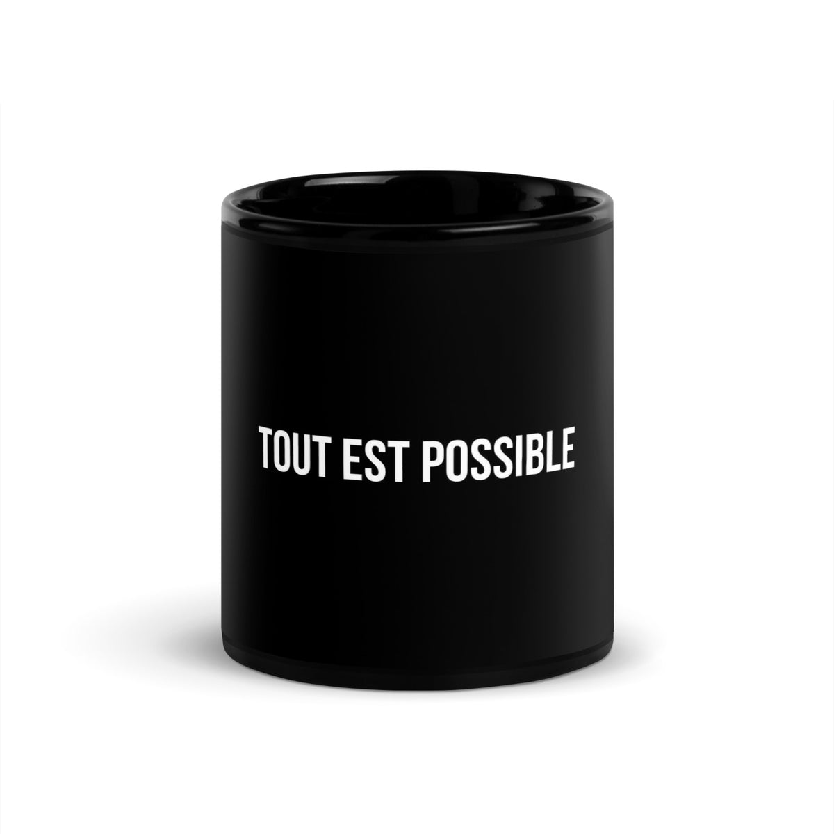 Mug noir de face — Tout est possible