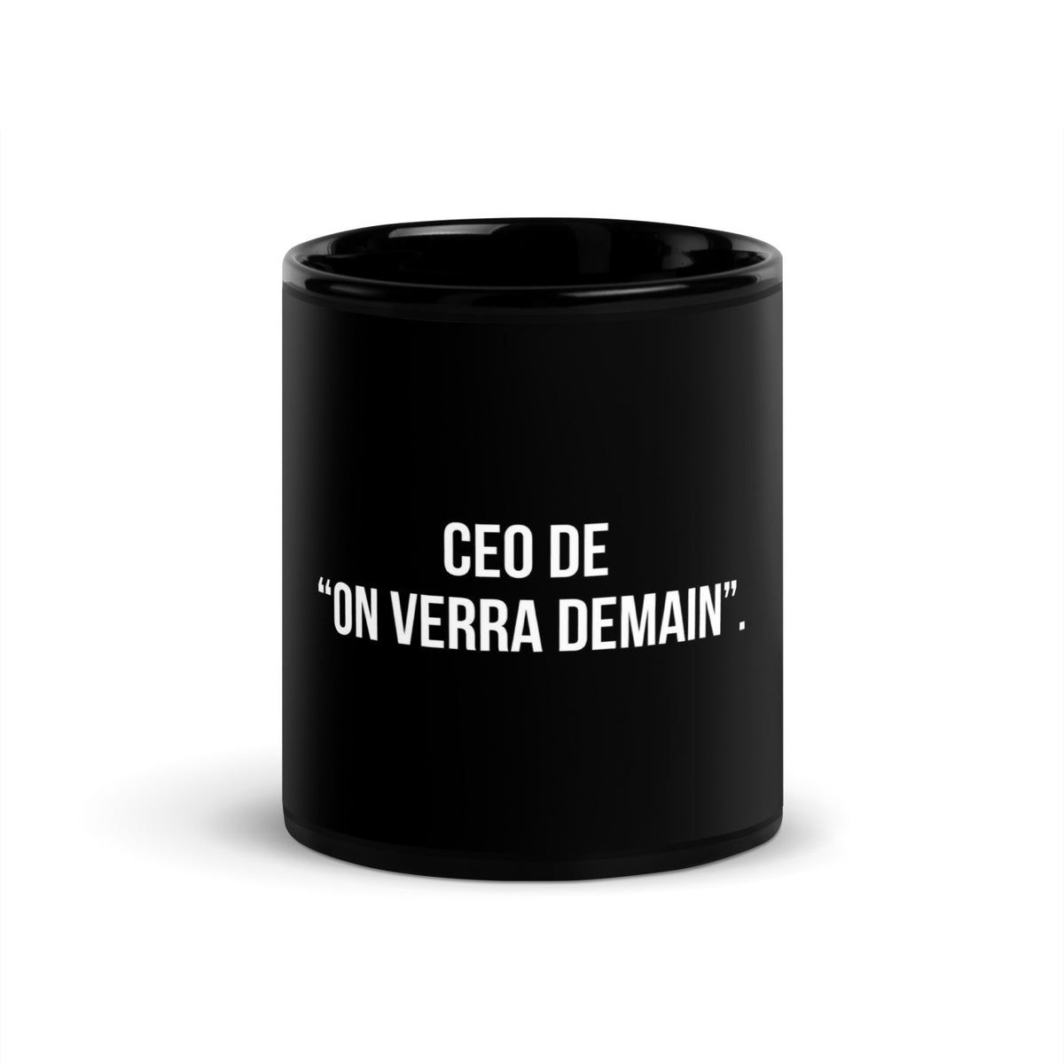 Mug noir de face — CEO de “on verra demain”