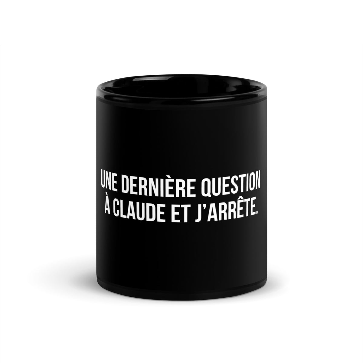 Mug noir de face — Une dernière question à Claude et j’arrête